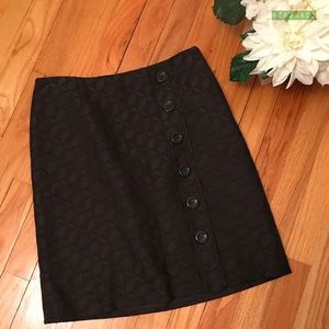 🔥ANN TAYLOR: Preppy Chocolate Button Skirt!